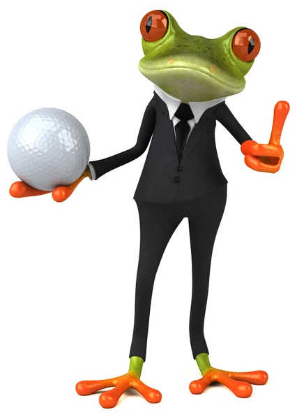 Fun cartoon frog — Stock Photo, Image