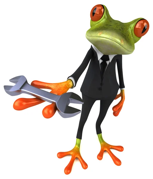 Fun cartoon frog — Stock Photo, Image