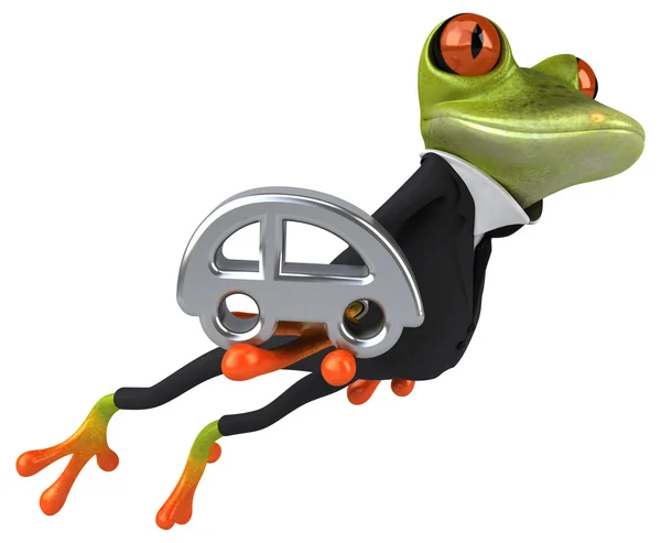 Spaß Cartoon-Frosch — Stockfoto