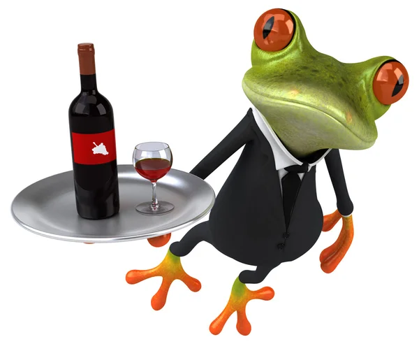 Fun cartoon frog — Stock Photo, Image