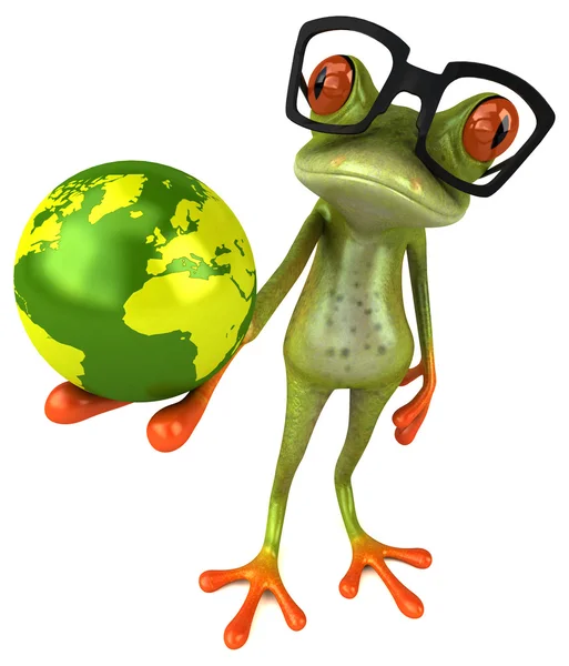 Fun cartoon frog — Stock Photo, Image