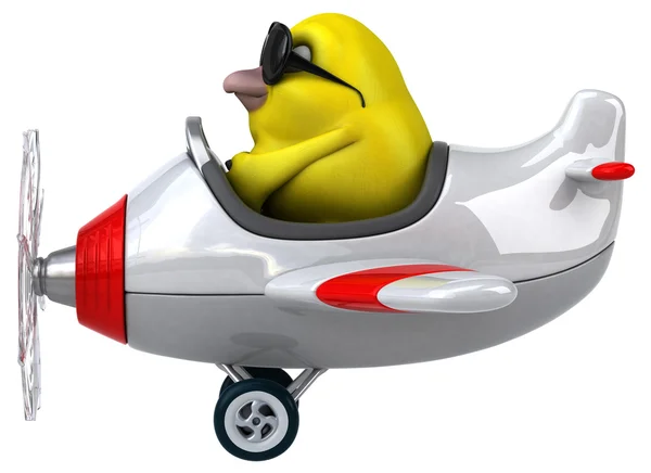 Eğlenceli karikatür sarı kuş — Stok fotoğraf