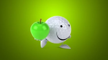 komik karikatür golf topu