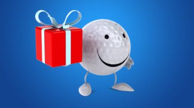 komik karikatür golf topu