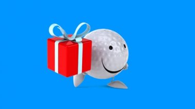 komik karikatür golf topu