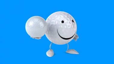 komik karikatür golf topu