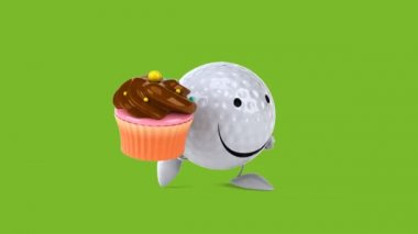 komik karikatür golf topu