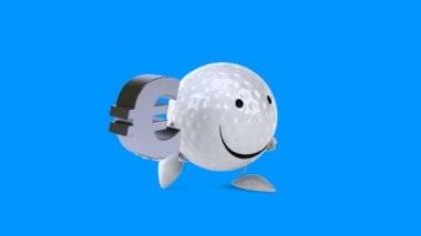 komik karikatür golf topu