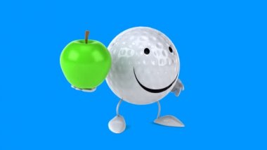 komik karikatür golf topu