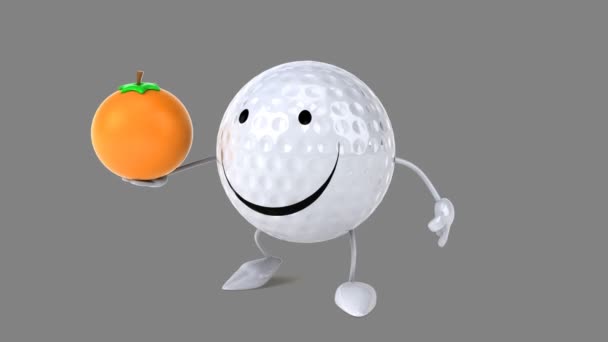 Drôle de dessin animé balle de golf 