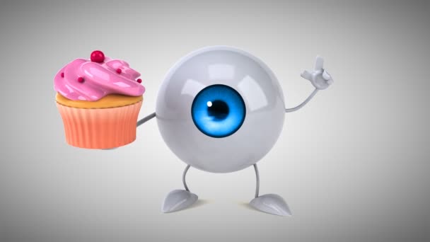 Fun cartoon eye — Stock Video