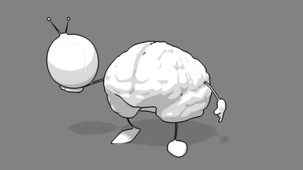 Amusant cerveau dessin animé 