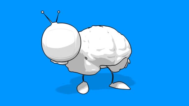 Amusant cerveau dessin animé 