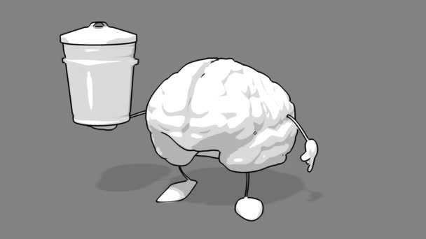 Amusant cerveau dessin animé — Video