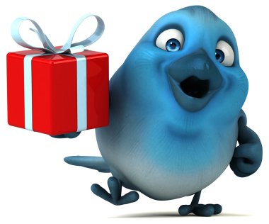 çizgi film mavi kuş