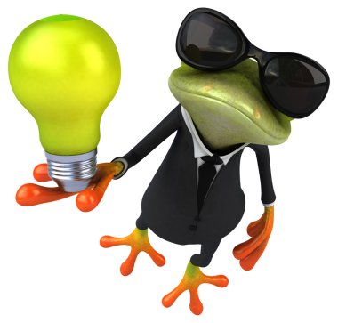 Eğlenceli çizgi film kurbağa