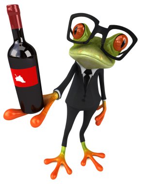 Eğlenceli çizgi film kurbağa