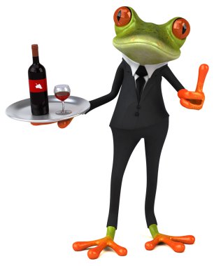 Eğlenceli çizgi film kurbağa