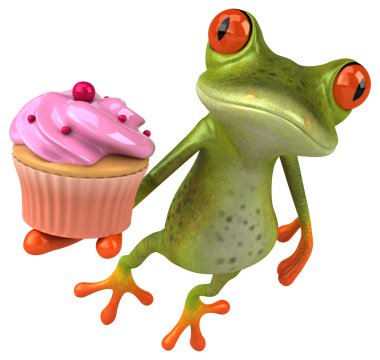 Eğlenceli çizgi film kurbağa