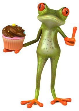 Eğlenceli çizgi film kurbağa