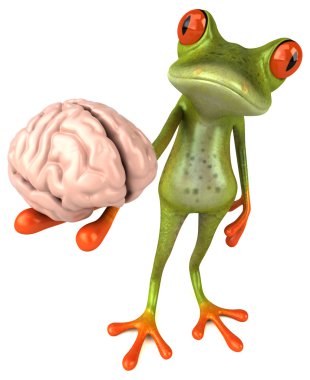 Eğlenceli çizgi film kurbağa