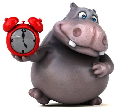 Eğlenceli çizgi film su aygırı