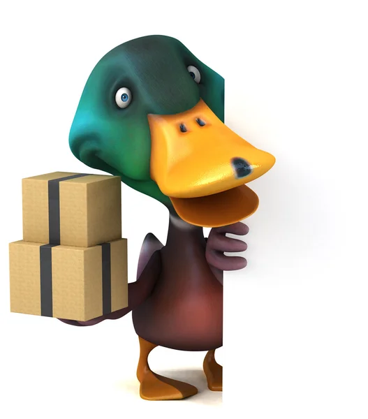 Lustige Cartoon-Ente — Stockfoto