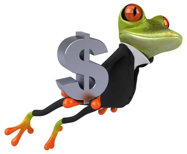 Fun cartoon frog — Stock Photo, Image