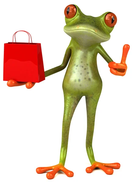 Fun cartoon frog — Stock Photo, Image