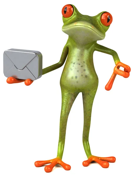 Fun cartoon frog — Stock Photo, Image