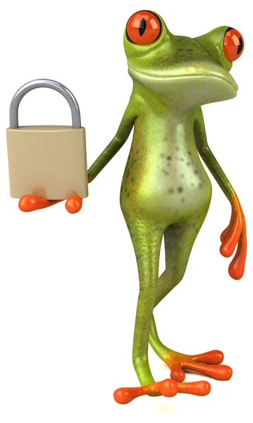 Fun cartoon frog — Stock Photo, Image