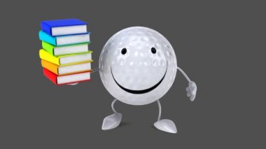 Eğlenceli çizgi film golf topu