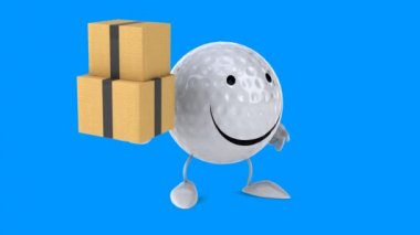 Eğlenceli çizgi film golf topu