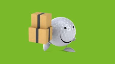 Eğlenceli çizgi film golf topu