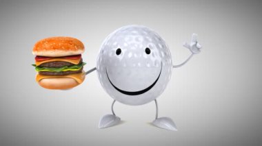 Eğlenceli çizgi film golf topu