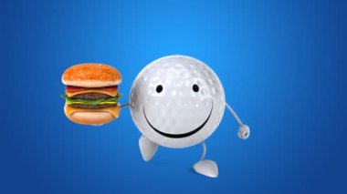 Eğlenceli çizgi film golf topu