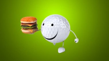 Eğlenceli çizgi film golf topu