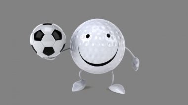 Eğlenceli çizgi film golf topu
