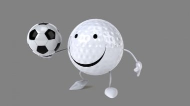 Eğlenceli çizgi film golf topu