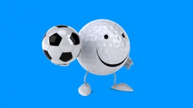 Eğlenceli çizgi film golf topu