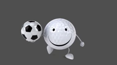 Eğlenceli çizgi film golf topu