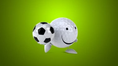 Eğlenceli çizgi film golf topu