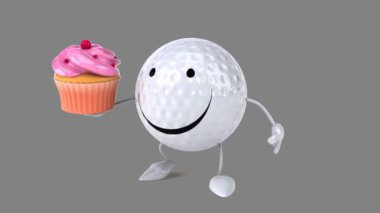 Eğlenceli çizgi film golf topu