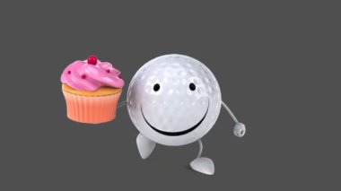 Eğlenceli çizgi film golf topu