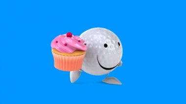 Eğlenceli çizgi film golf topu