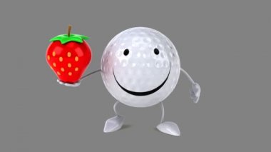 Eğlenceli çizgi film golf topu