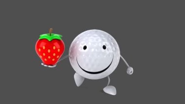 Eğlenceli çizgi film golf topu