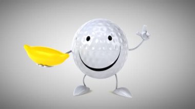 Eğlenceli çizgi film golf topu