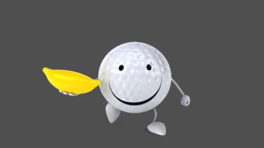 Eğlenceli çizgi film golf topu