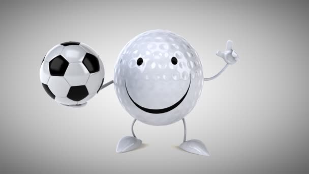 Ballon de golf amusant dessin animé — Video